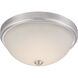 Hopkins LED 13.25 inch Satin Platinum Flushmount Ceiling Light