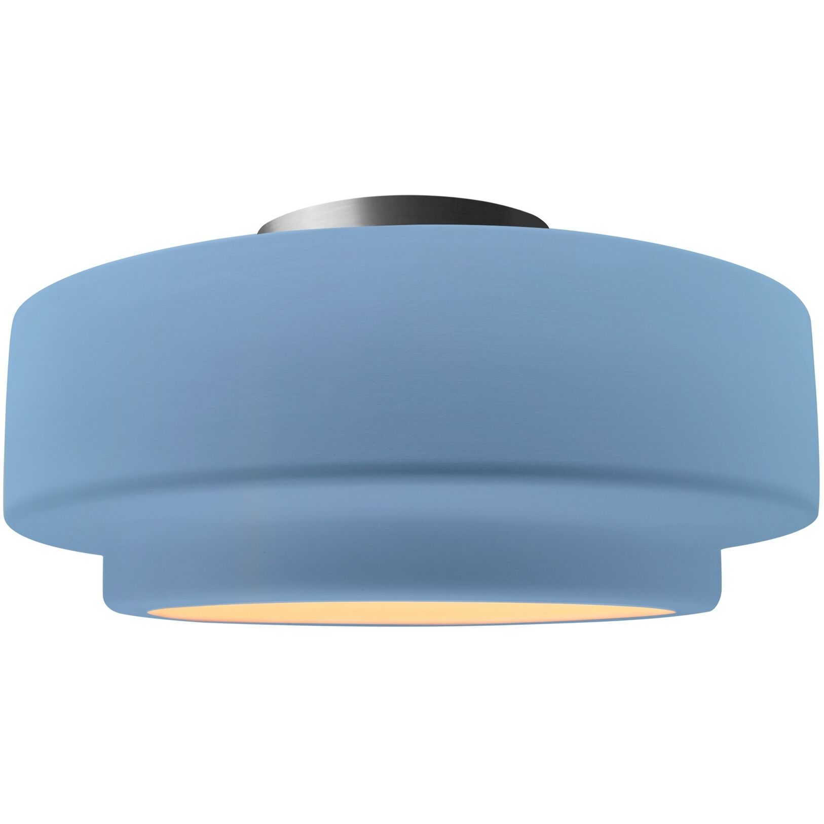 Radiance Collection - Tier LED 12 inch Sky Blue Semi-Flush Ceiling Light, Form+Finish+Function