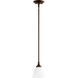 Enclave 1 Light 6 inch Oiled Bronze Mini Pendant Ceiling Light in Satin Opal