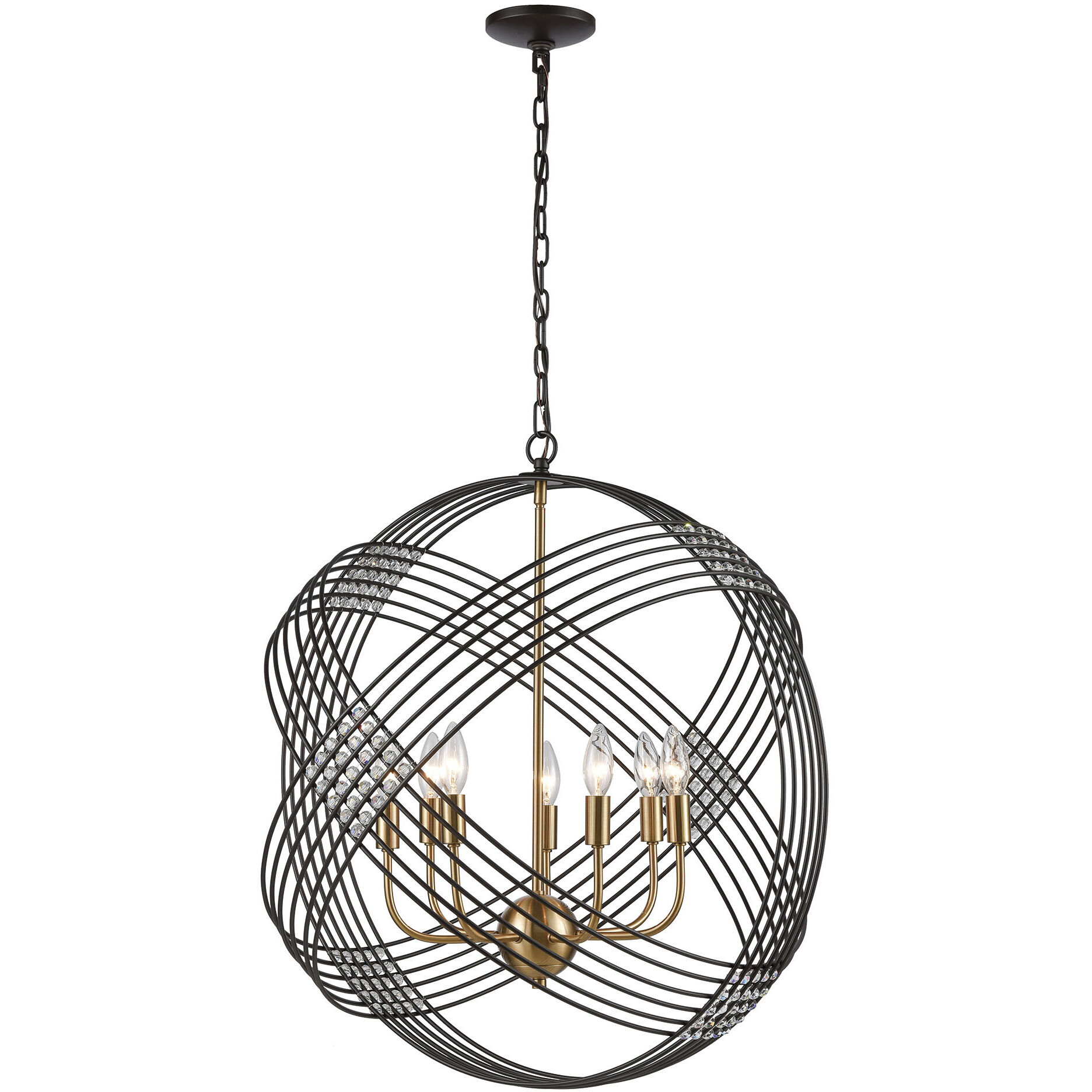 Concentric 7 Light 26 inch Oil Rubbed Bronze Chandelier Ceiling Light