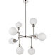 Hanson 8 Light 36 inch Polish Nickel Pendant Ceiling Light