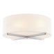 EVOLV 18 inch Brushed Nickel Flush-Mount Ceiling Light, Crossbar Family