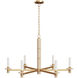 Marcelo 6 Light 44.5 inch Antique Brass Chandelier Ceiling Light