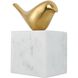 Flying Solid Brass and White Marble Solo Bird Wall D&eacute;cor