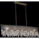 Farfalle 9 Light 9 inch Brushed Champagne Gold Linear Pendant Ceiling Light