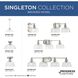 Singleton 1 Light 7.62 inch Brushed Nickel Semi-Flush Mount Ceiling Light