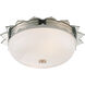 Alexa Hampton Rachel 2 Light 13.5 inch Polished Nickel Flush Mount Ceiling Light, Small