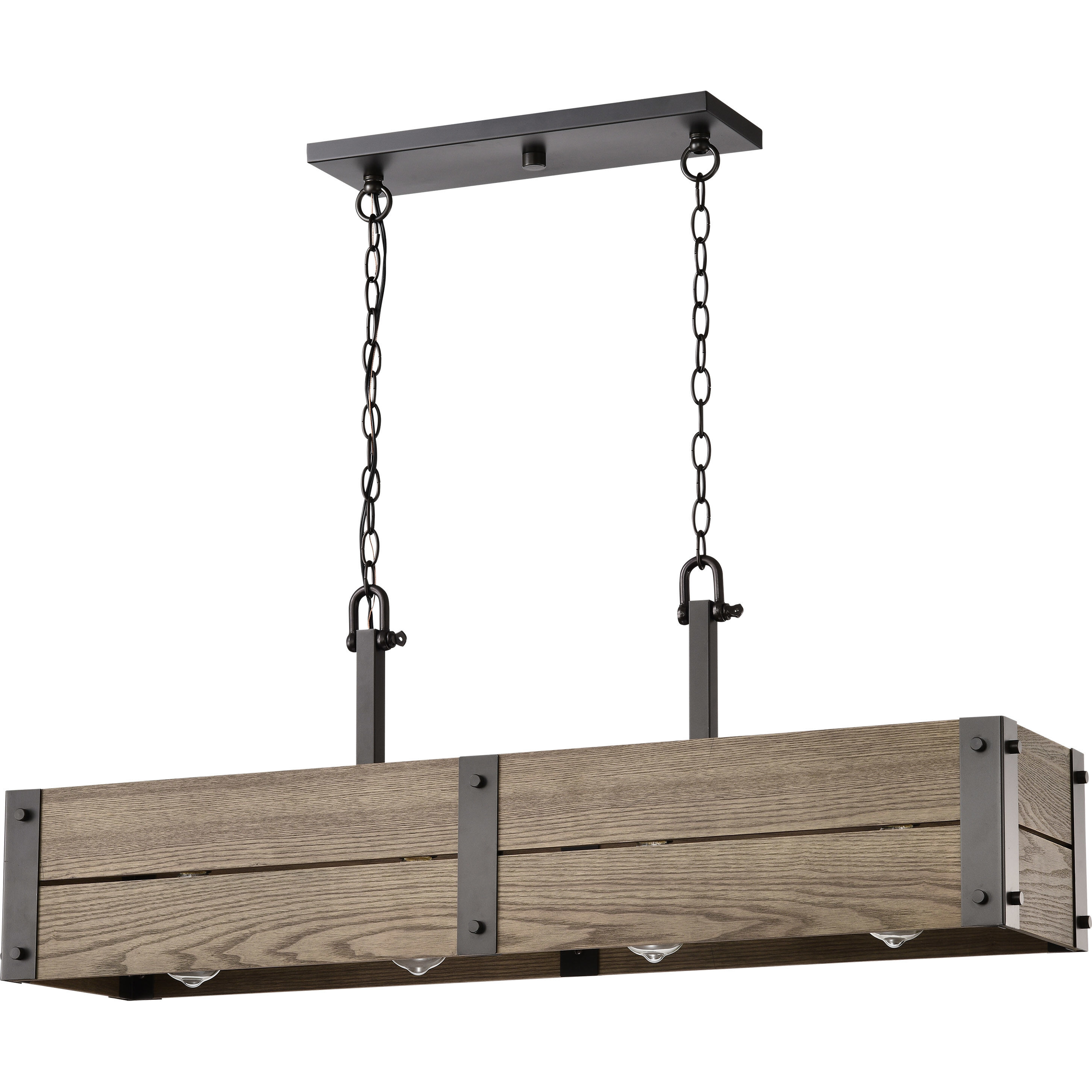 Winchester 4 Light 40.75 inch Bronze Trestle Ceiling Light