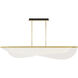 Sean Lavin Nyra LED 72 inch Plated Brass Linear Suspension Ceiling Light, Integrated LED