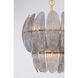 Marclaire 6 Light 19.75 inch Legacy Brass Pendant Ceiling Light in Grey Textured Handmade Glass