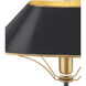 Daphne 16.5 inch 60 watt Black/Antique Gold Table Lamp Portable Light