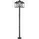 Nyack 3 Light 96.25 inch Bronze with Antique Brass Accents Outdoor 3 Head Post Light