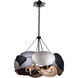 Metalo Misto 6 Light 28 inch Brass / Cola Grey / Matte Black Pendant Ceiling Light
