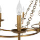 Carrie 8 Light 41.5 inch Antique Gold / Antique White Chandelier Ceiling Light
