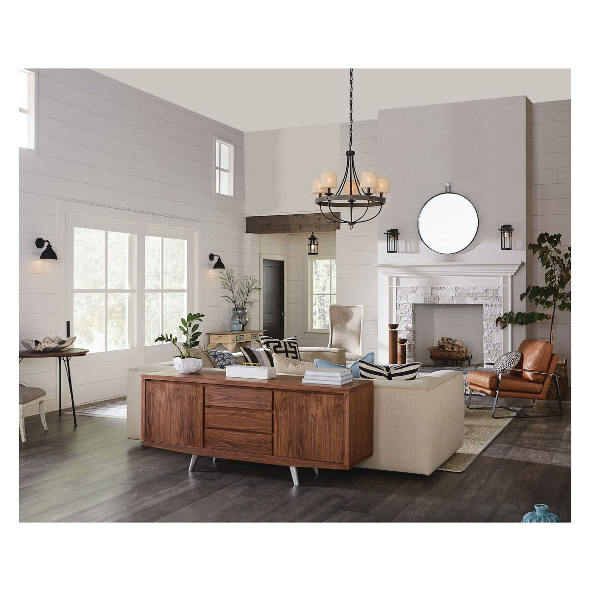 Haslett 1 Light 8 inch Textured Black Outdoor Hanging Lantern