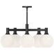 Alora Mood Castilla 5 Light 29.5 inch Matte Black Chandelier Ceiling Light in Matte Opal Glass