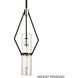 Raef 1 Light 9.5 inch Textured Black/Polished Nickel Pendant Ceiling Light