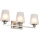Lune 24 inch Brushed Nickel Vanity Wall Light