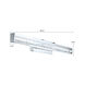 Cardito 2 LED 39.37 inch Chrome Vanity Light Wall Light, Clear Glass, Clear Crystal Stones