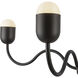 Alora Mood Effie 4 Light 39 inch Matte Black/Opal Glass Chandelier Ceiling Light