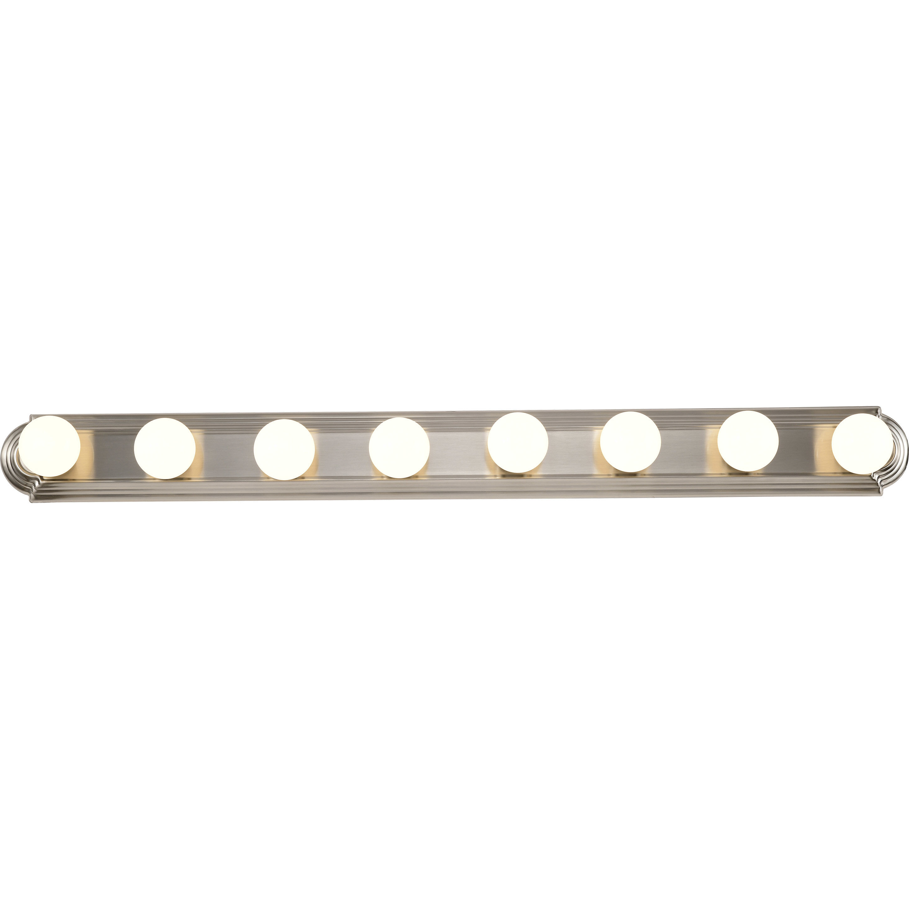 Brentwood 8 Light 48 inch Brushed Nickel Vanity Light Wall Light