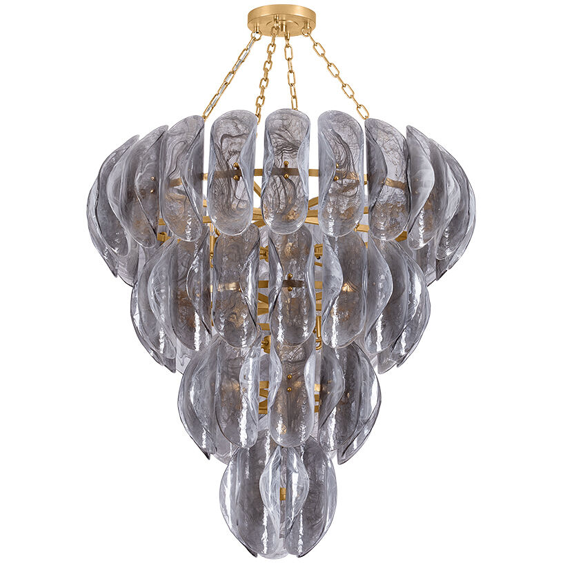 Anatase 18 Light 44 inch Vintage Gold Leaf Chandelier Ceiling Light