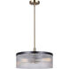 Jenner 3 Light 15 inch Black/Gold Chandelier Ceiling Light