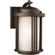 Crowell 1 Light 10 inch Antique Bronze Outdoor Wall Lantern, Small