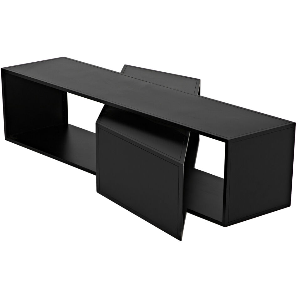 Keweco 73 X 58 inch Matte Black Coffee Table