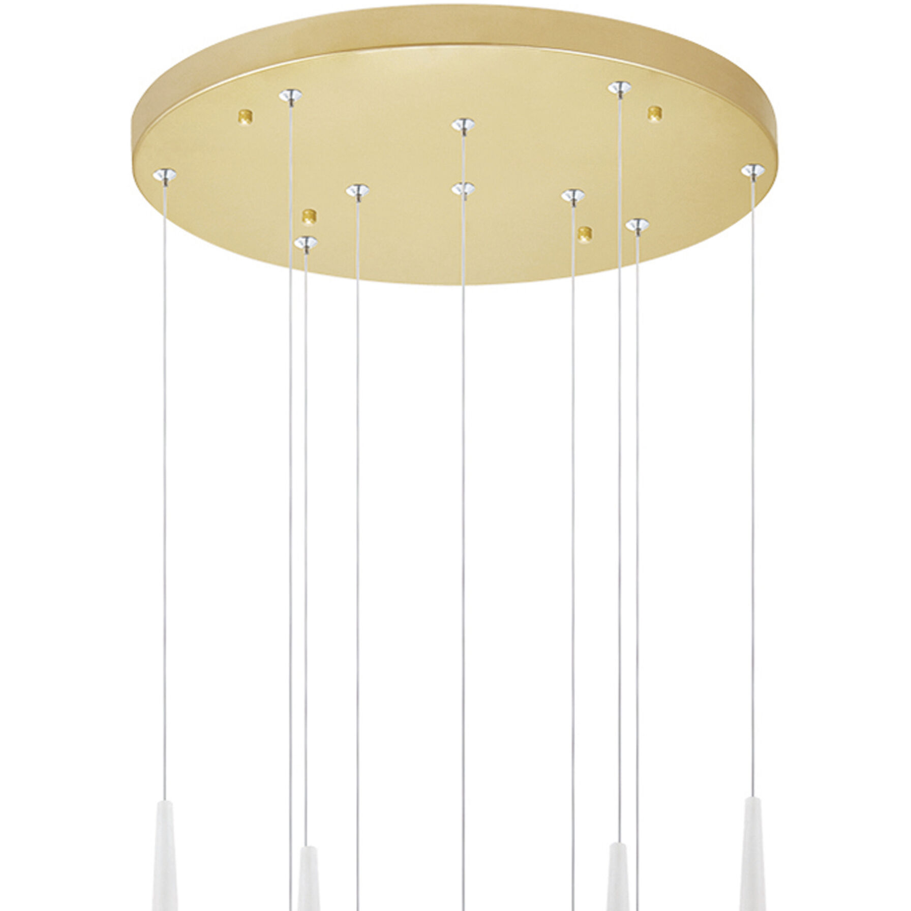 Andes LED 16 inch Satin Gold Multi Light Pendant Ceiling Light
