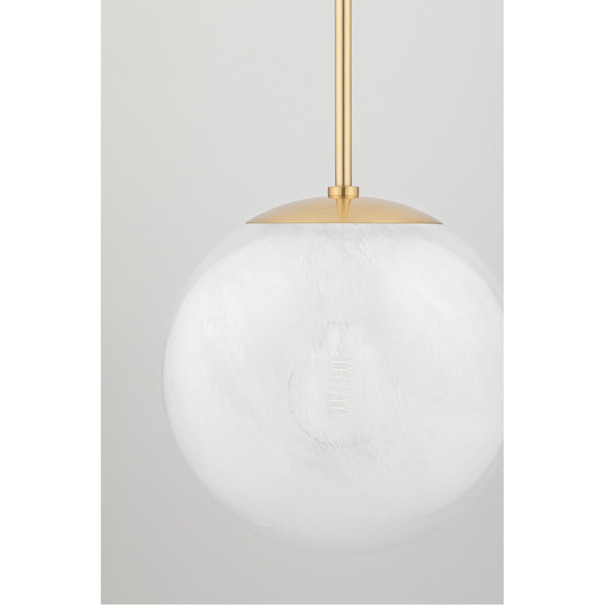 Burlington 1 Light 12 inch Aged Brass Pendant Ceiling Light, Globe/Orb