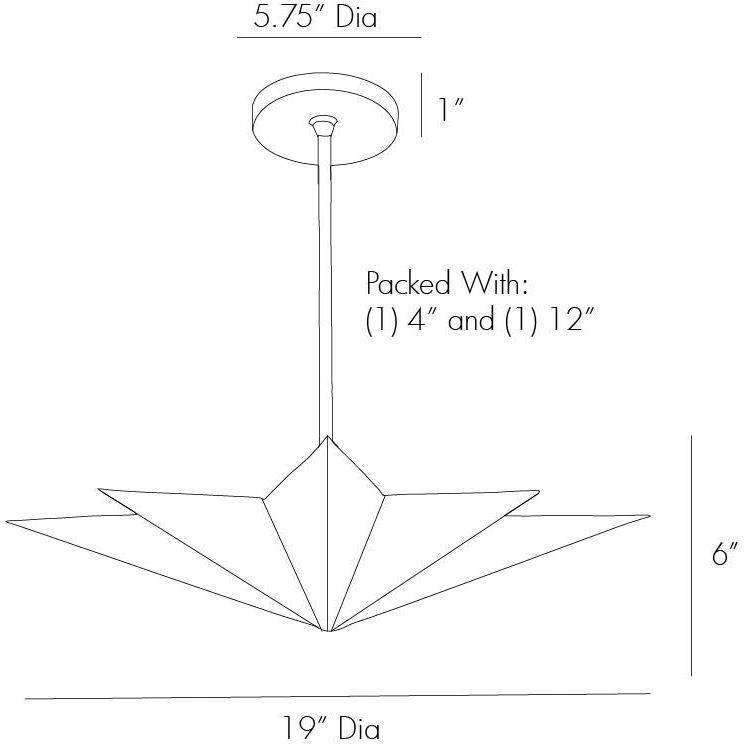 Rex 4 Light 19 inch Antique Brass Pendant Ceiling Light
