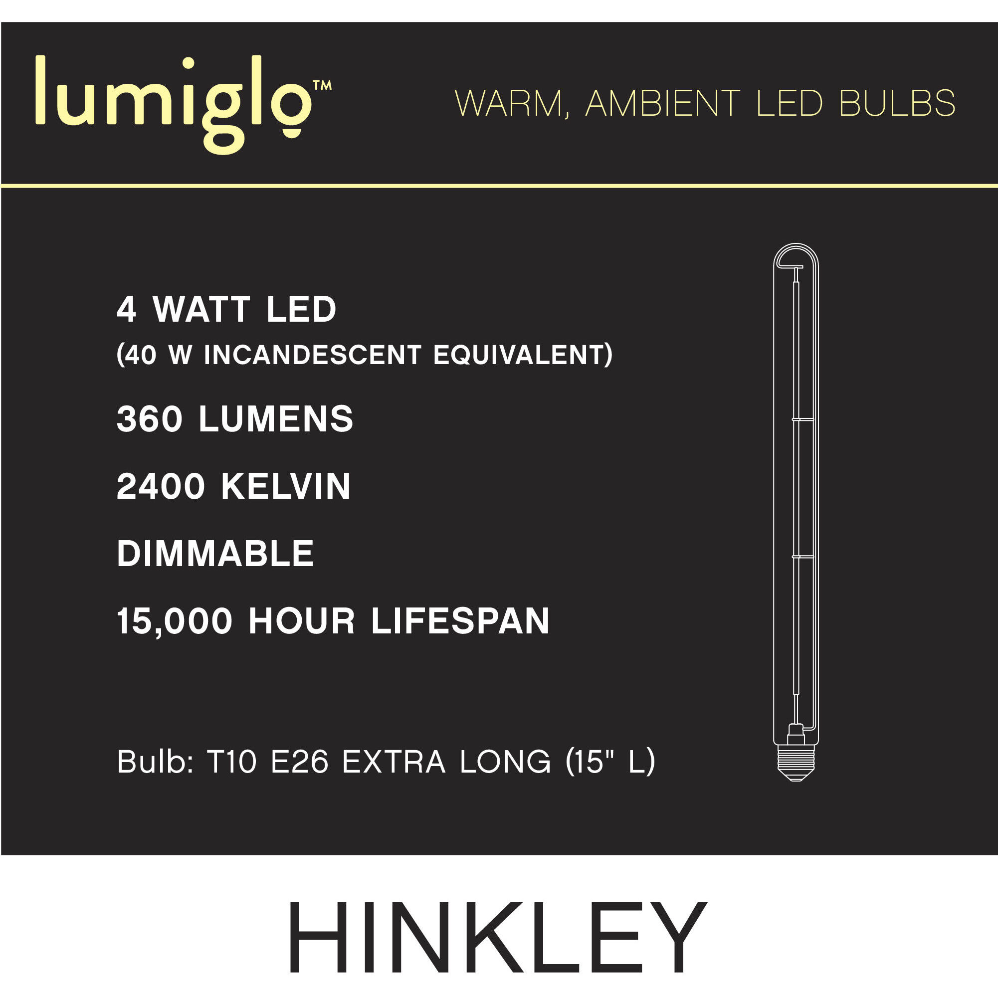 LumiGlo Med. 4.00 watt 120v 2400 LED Bulb