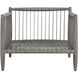 Borneo Charcoal Gray Rope and Nuance Dove Outdoor Lounge Chair