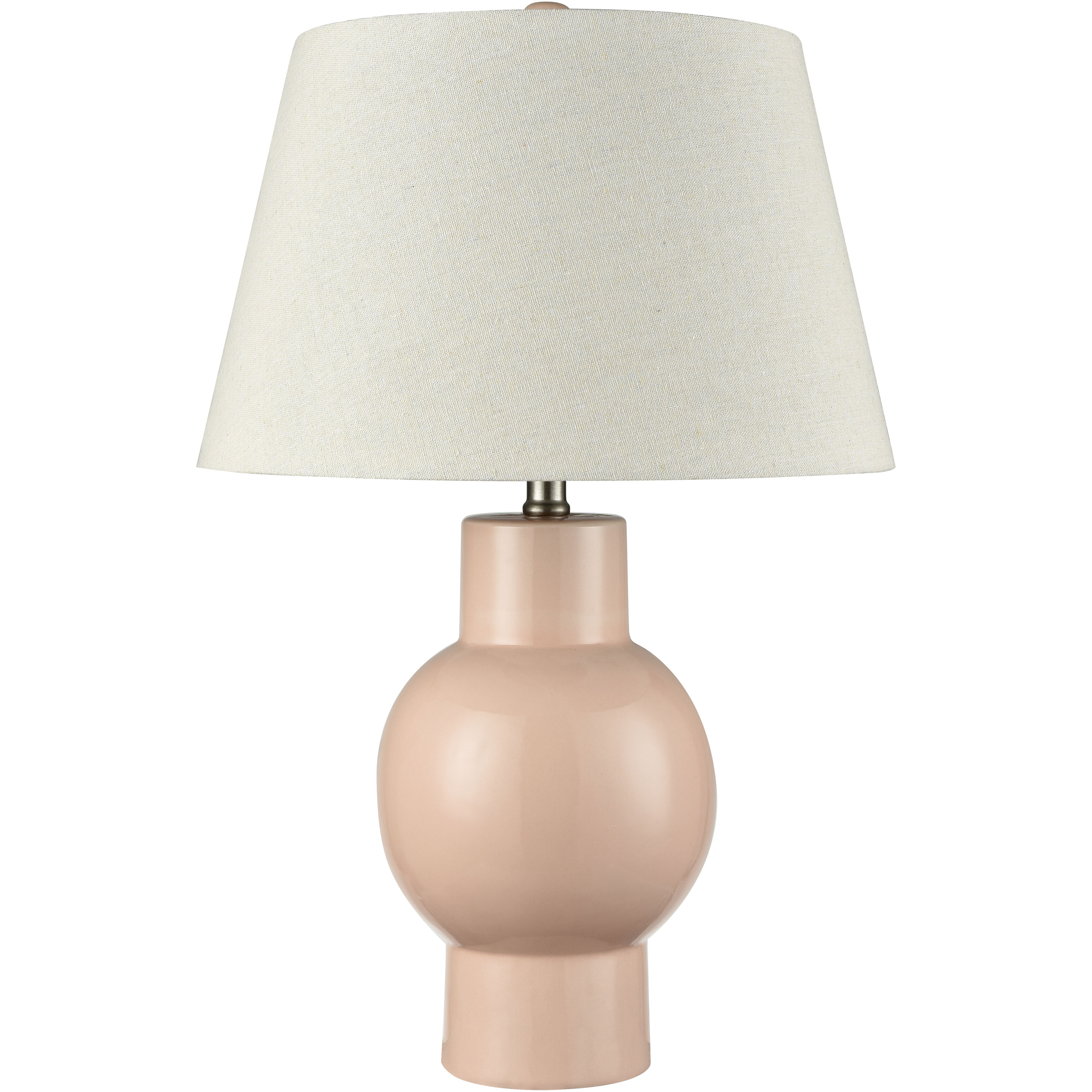 Monrow 23.5 inch 9 watt Light Coral Glazed Table Lamp Portable Light