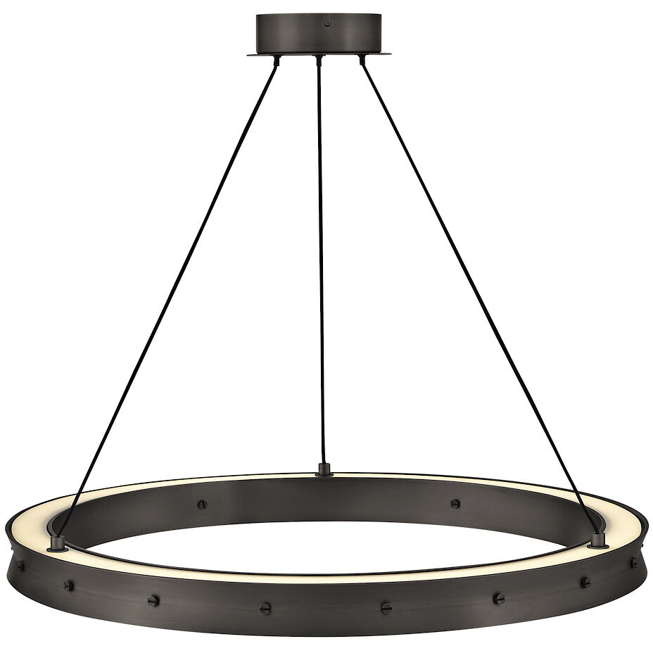 Althea LED 26 inch Satin Black Chandelier Ceiling Light