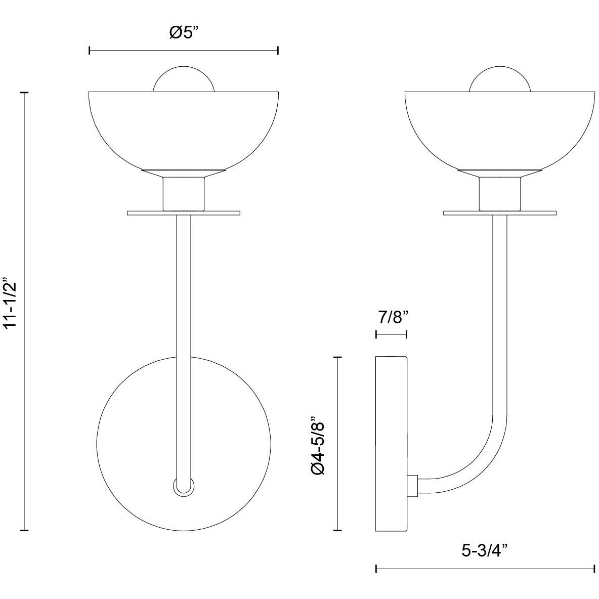 Alora Mood Sylvia Wall/Vanity Light Wall Light in Matte Black