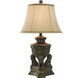 Signature 34 inch 150 watt Majestic Gold Table Lamp Portable Light