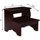 Melrose  15 inch Plantation Cherry Step Stool