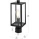 Veda 1 Light 15 inch Black Outdoor Post Light