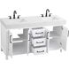 Nathan 60 X 34 inch White Bathroom Vanity Cabinet