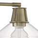 Dillon 26.25 inch 40 watt Antique Brass Swingarm Sconce Wall Light
