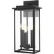 Kaysen 3 Light 18 inch Black Outdoor Wall Sconce