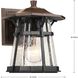 Derby 1 Light 9 inch Espresso Outdoor Wall Lantern in Clear Seeded, Small