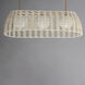 Macrame 3 Light 43.75 inch Gold Linear Pendant Ceiling Light