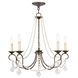 Pennington 5 Light 25 inch Hand Applied Venetian Golden Bronze Chandelier Ceiling Light