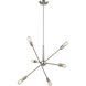 Delphine 6 Light 28 inch Satin Nickel Chandelier Ceiling Light