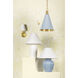 Clarendon 20 inch 60.00 watt Aged Brass and Blue Table Lamp Portable Light