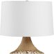 Samori 24.5 inch 150 watt Rattan and Antique Brass Table Lamp Portable Light