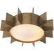 Mario 4 Light 23.62 inch Vintage Brass Ceiling Lamp Ceiling Light